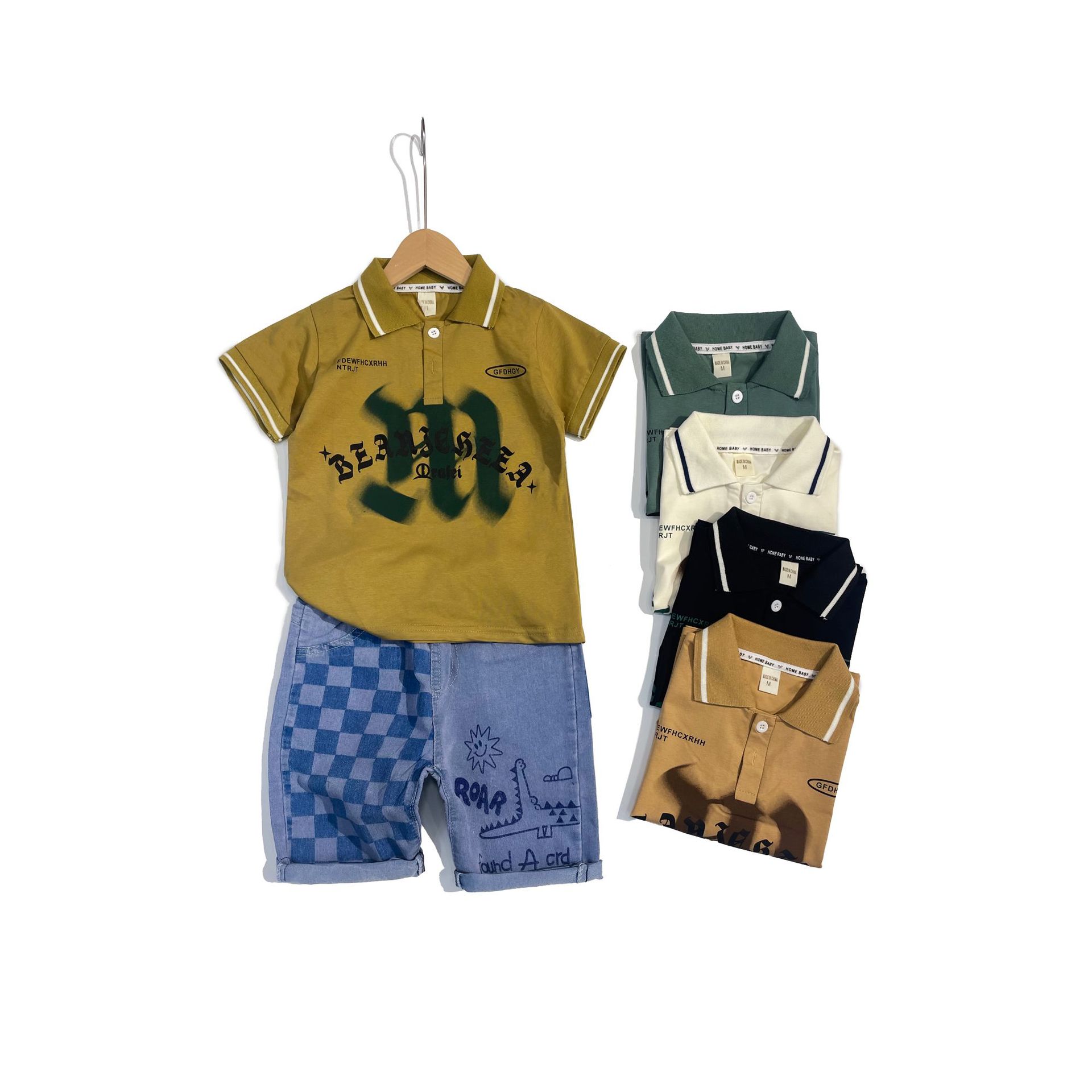 新款外贸童装牛仔套装两件套夏天男童5岁以上儿童衣服2024年新款