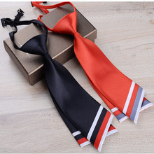 JK刀型领带 女士英伦学院风现货纯色职业装纺丝学生小领带 短领带