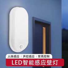 红外人体感应壁灯智能LED声光控壁灯雷达家用走廊楼道楼梯感应灯