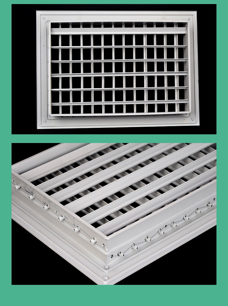 厂家定制中央空调双层可调出风口 双层百叶厂家定制进出风口百叶