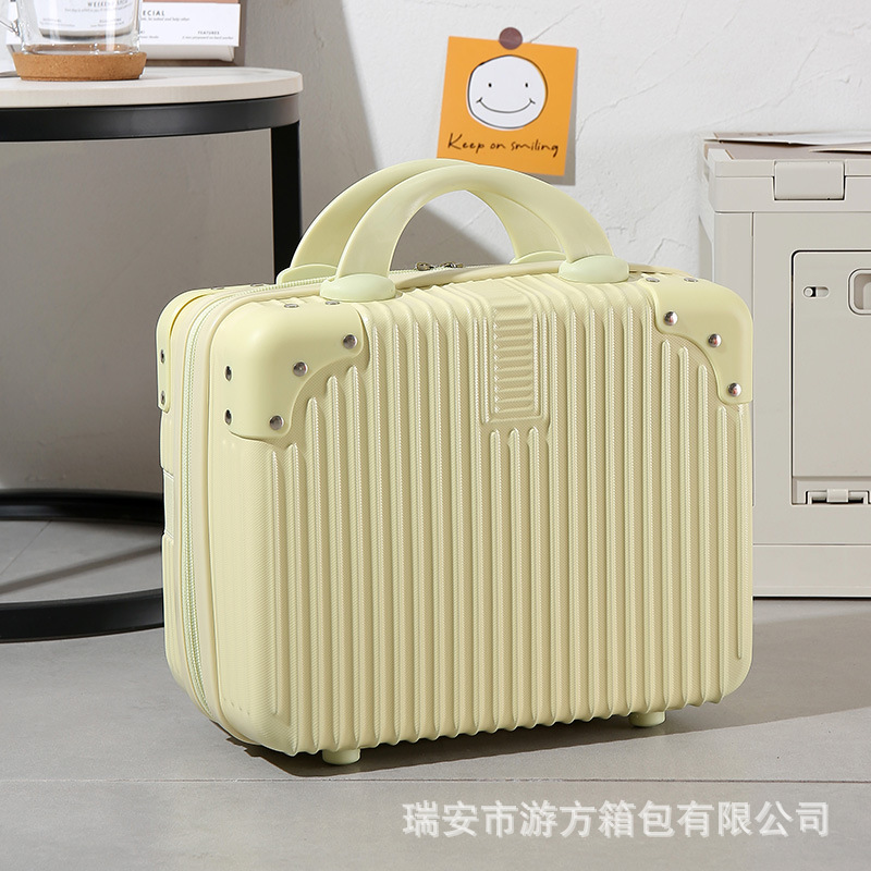Retro Lightweight Suitcase Small Luggage 14-Inch Mini Cosmetic Case 16-Inch Suitcase Storage Suitcase with Combination Lock