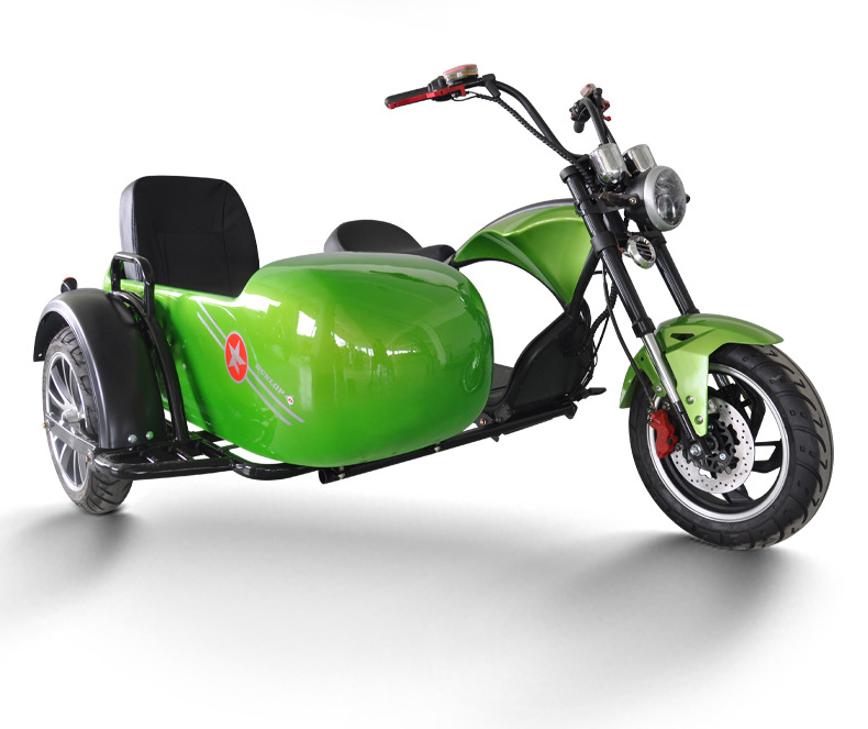 电动车哈雷三轮车哈雷电摩侉子电动三轮摩托车偏边侧边电瓶三轮车