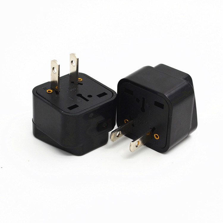 两脚美规转接插头 三角美标转换头 美国日本通用 澳标转换插头