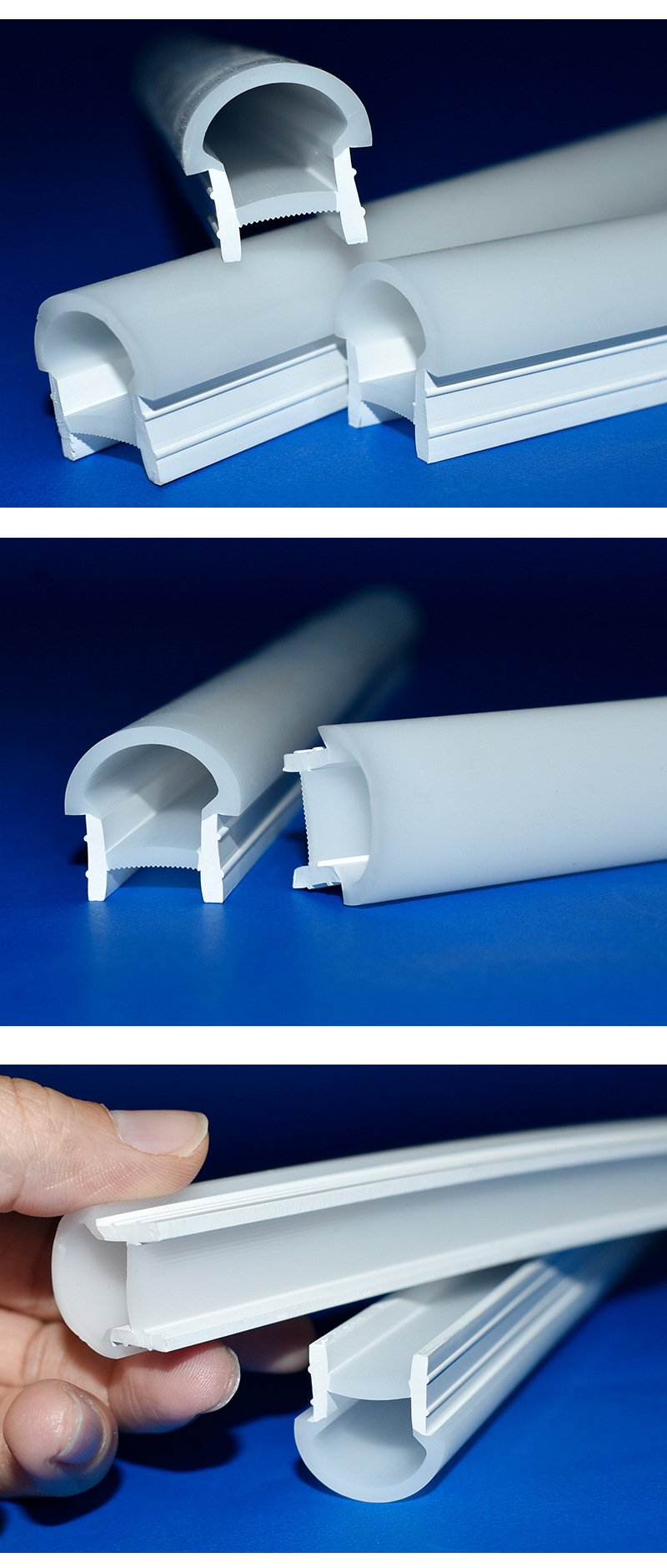 led硅胶灯条套管硅胶导光条弧形硅胶软管led线条灯硅胶灯罩底开口