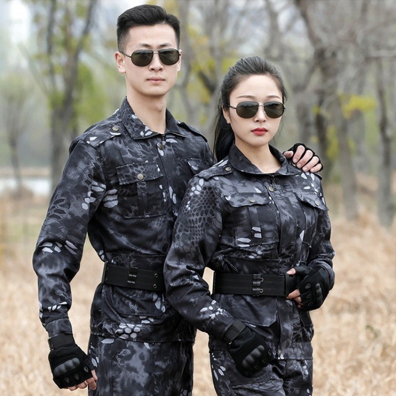 正品黑蟒纹迷彩服套装男春夏特种户外战术工作服耐磨作训服军迷