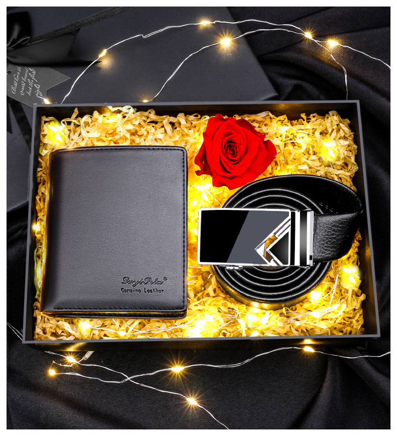 父亲节礼物高档钱包套装孝顺老公生日男士朋友diy实用送爸爸