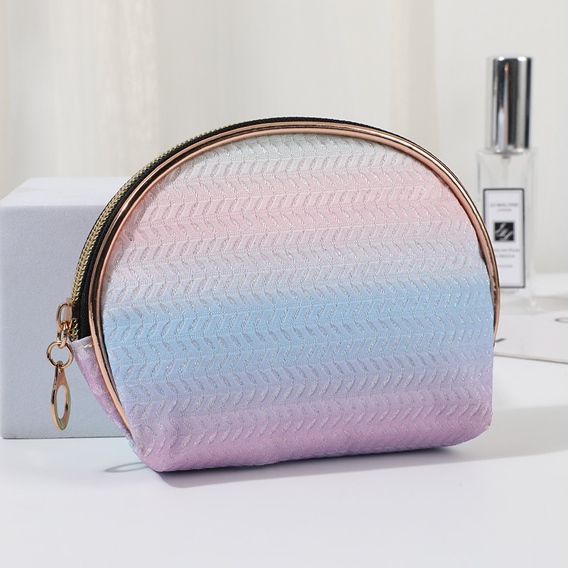 Glitter Color GREAT Coin Purse Large Capacity Portable Waterproof Cosmetic Bag Shell Storage Bag Wash Bag