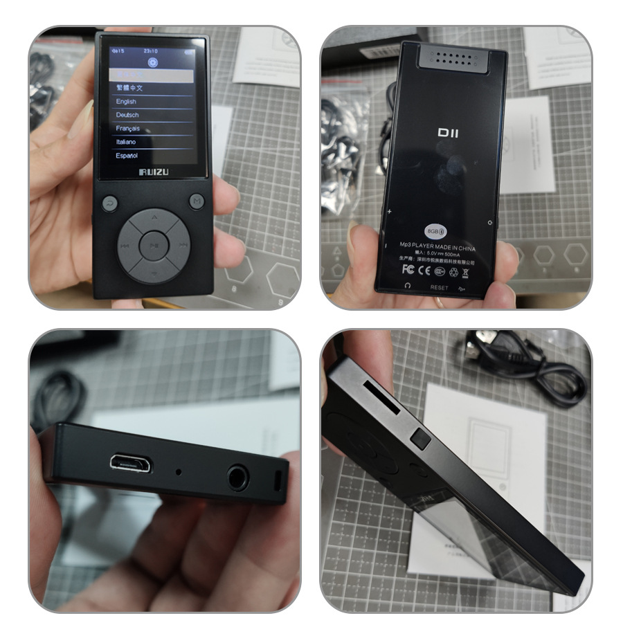 【外贸专供】ruizu锐族 d11 金属大屏mp3/mp4 蓝牙 外放 可插卡
