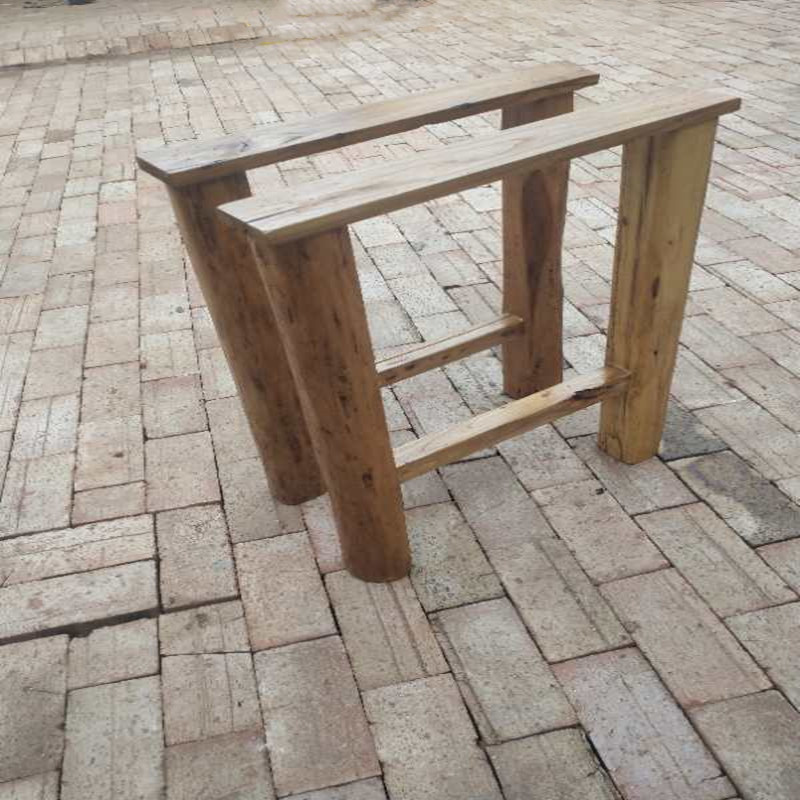 实木桌腿桌脚大板桌架餐桌腿木质脚工字架家用老榆木桌子架子支架