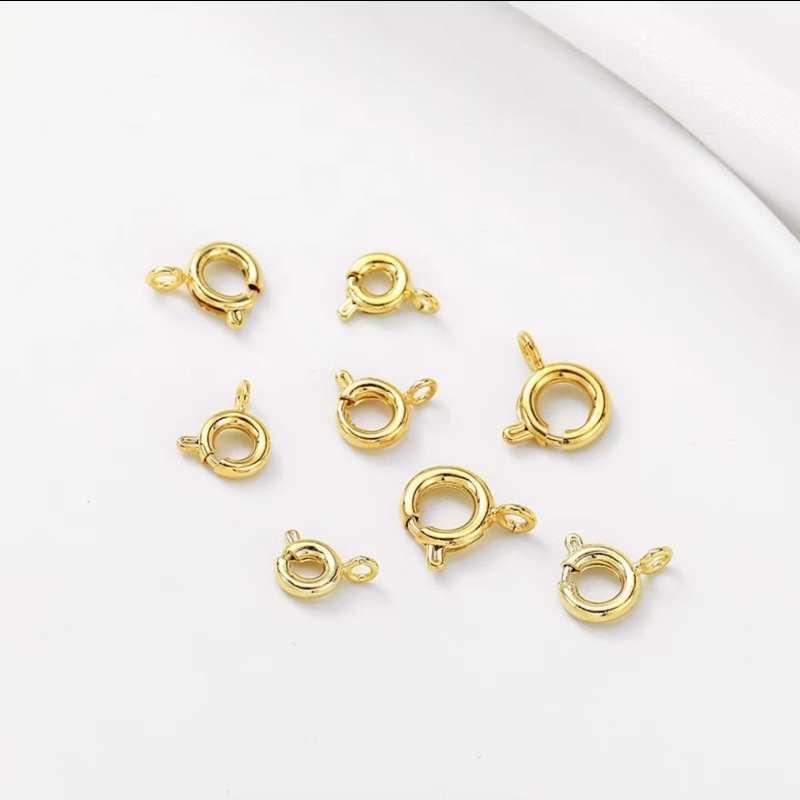 铜镀金强保色弹簧扣18k包金龙虾扣手工diy手链项链收尾链材料配件