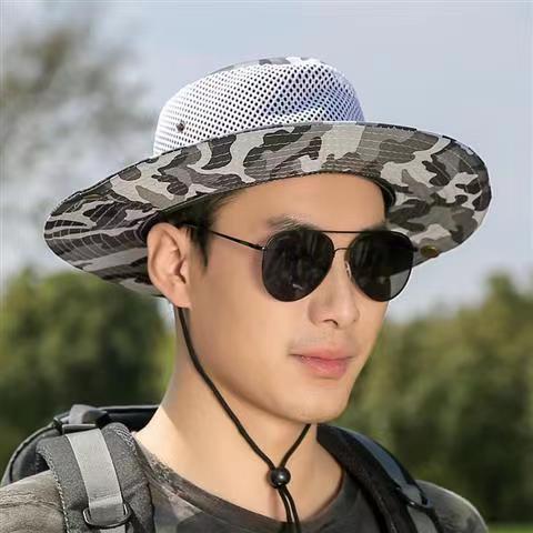 Hat Men's Summer Fisherman Hat Outdoor Sun Hat Sun Hat Korean Style Trendy Men Beach Mountaineering Fishing Hat