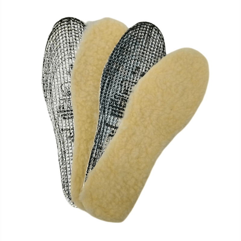 包邮厂家批发小方格锡纸可裁剪仿羊羔毛大码保温保暖鞋垫鞋垫/增