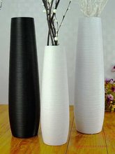 陶瓷落地高简约现代黑色白色北欧欧式干花法式插花客厅摆件大花瓶