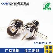 bnc单芯连接器直式穿墙锌合金射频同轴电缆连接器