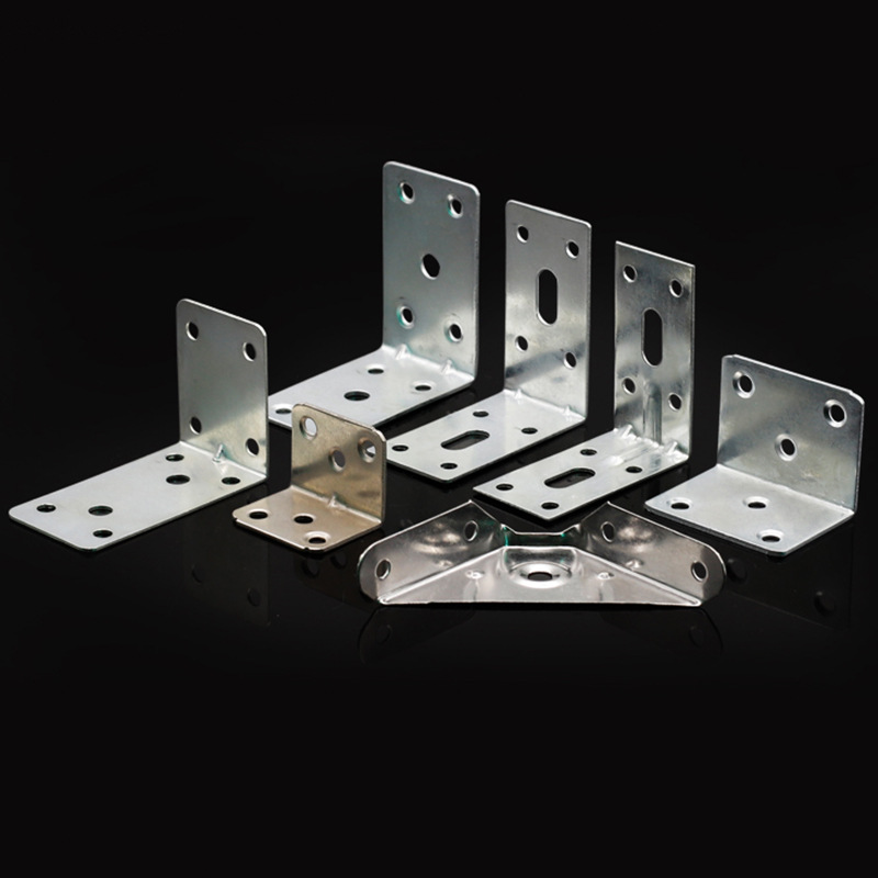 铁角码白色角铁木板桌椅衣橱柜固定连接件铁镀锌直片90度直角l型