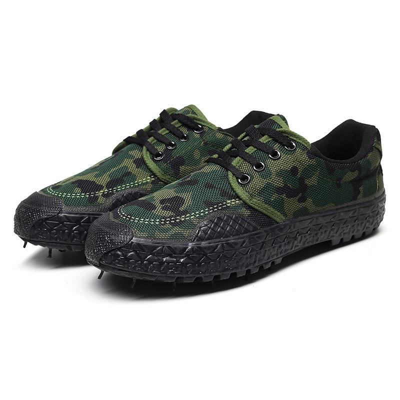 四川迷彩鞋解放鞋男女作训鞋耐磨工作鞋工地鞋劳保鞋单鞋黑色