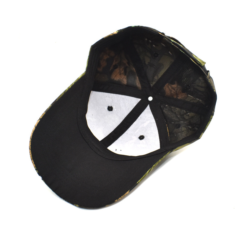 European and American Summer Outdoor Sun-Proof Peaked Cap Leaves Printing Jungle Camouflage Cap Men and Women Camouflage Baseball Cap Military Cap