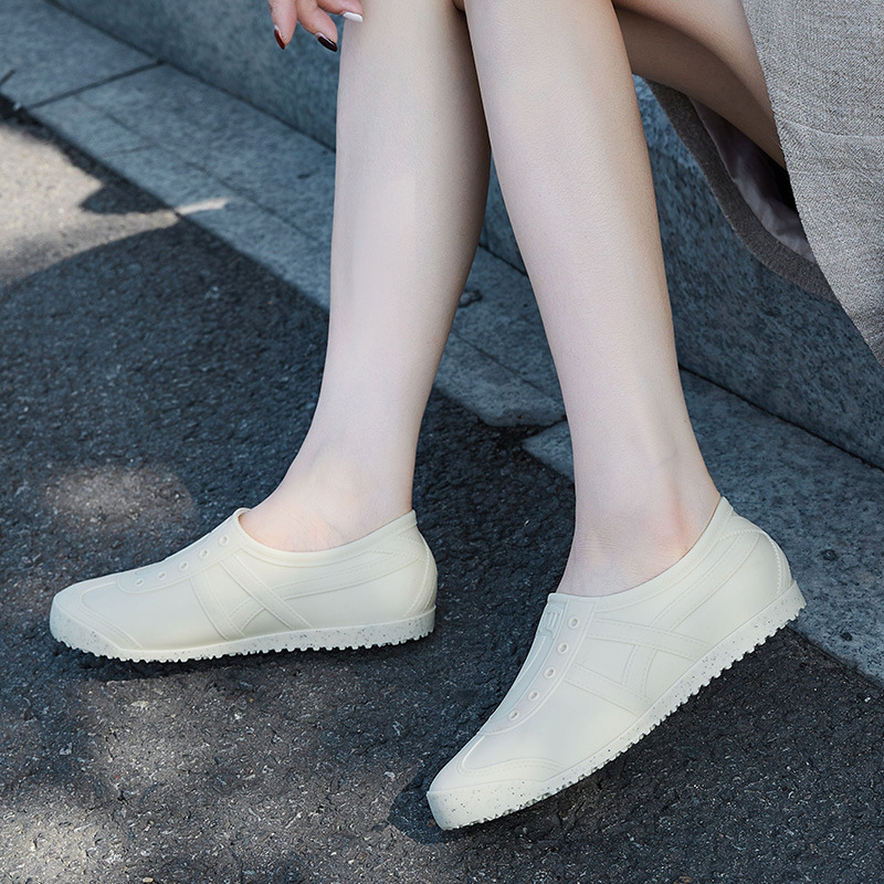 跨境低帮女雨鞋浅口春秋水鞋厨房牛津底防滑胶鞋女士防水鞋外贸