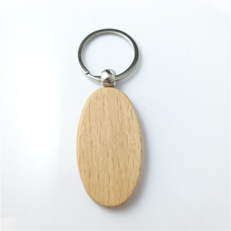 Beech Keychain Wooden Small Gift Factory Direct Sales Wholesale of Small Articles Amazon Overseas Hot Products