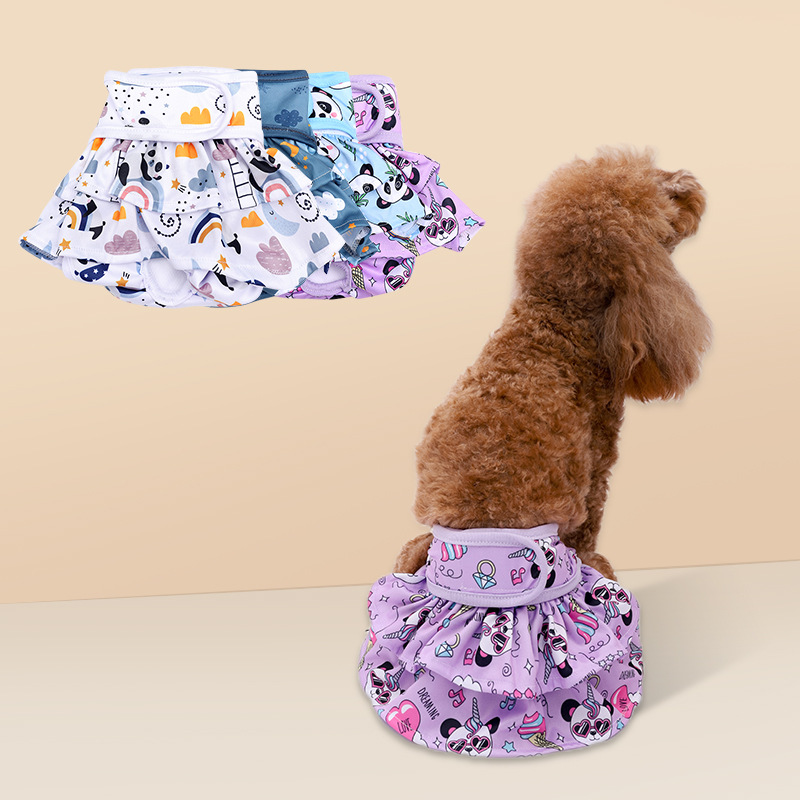 Amazon New Product Female Canine Menstrual Panties Dog Menstrual Panties Diaper Pants Menstruation Diaper Pants Pet Physical Pant Menstrual Panties Factory Wholesale