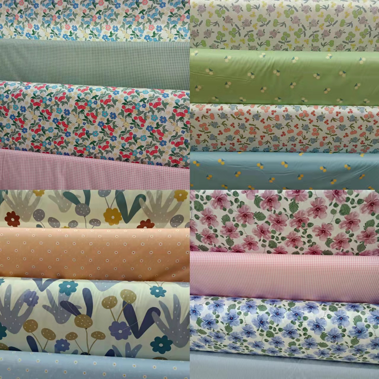 春夏纯棉田园碎花布料 宝宝婴儿全棉衣服手工diy花布斜纹里子布料