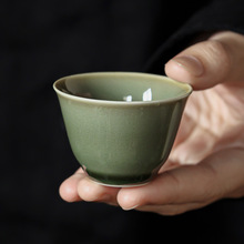 几欢 越窑青瓷茶杯主人杯会客杯中式复古陶瓷品茗杯单个功夫茶具