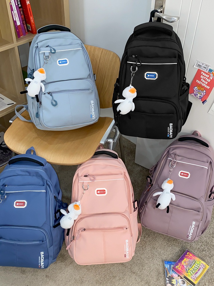 2022 New Backpack Men and Women Street Trendy Large Capacity Five-Piece Set Middle School Students' Backpack College Students Bag