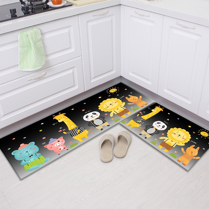 Indoor Cartoon Floor Mat Doormat Home Cute Non-Slip Bathroom Door Mat Kitchen Long Floor Mat Absorbent Carpet