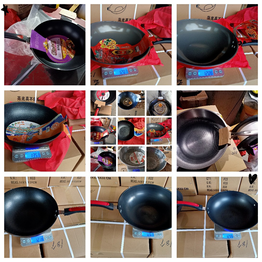 库存处理新款地摊跑江湖不粘锅 库存炒菜锅不锈钢大铁锅 整件发货