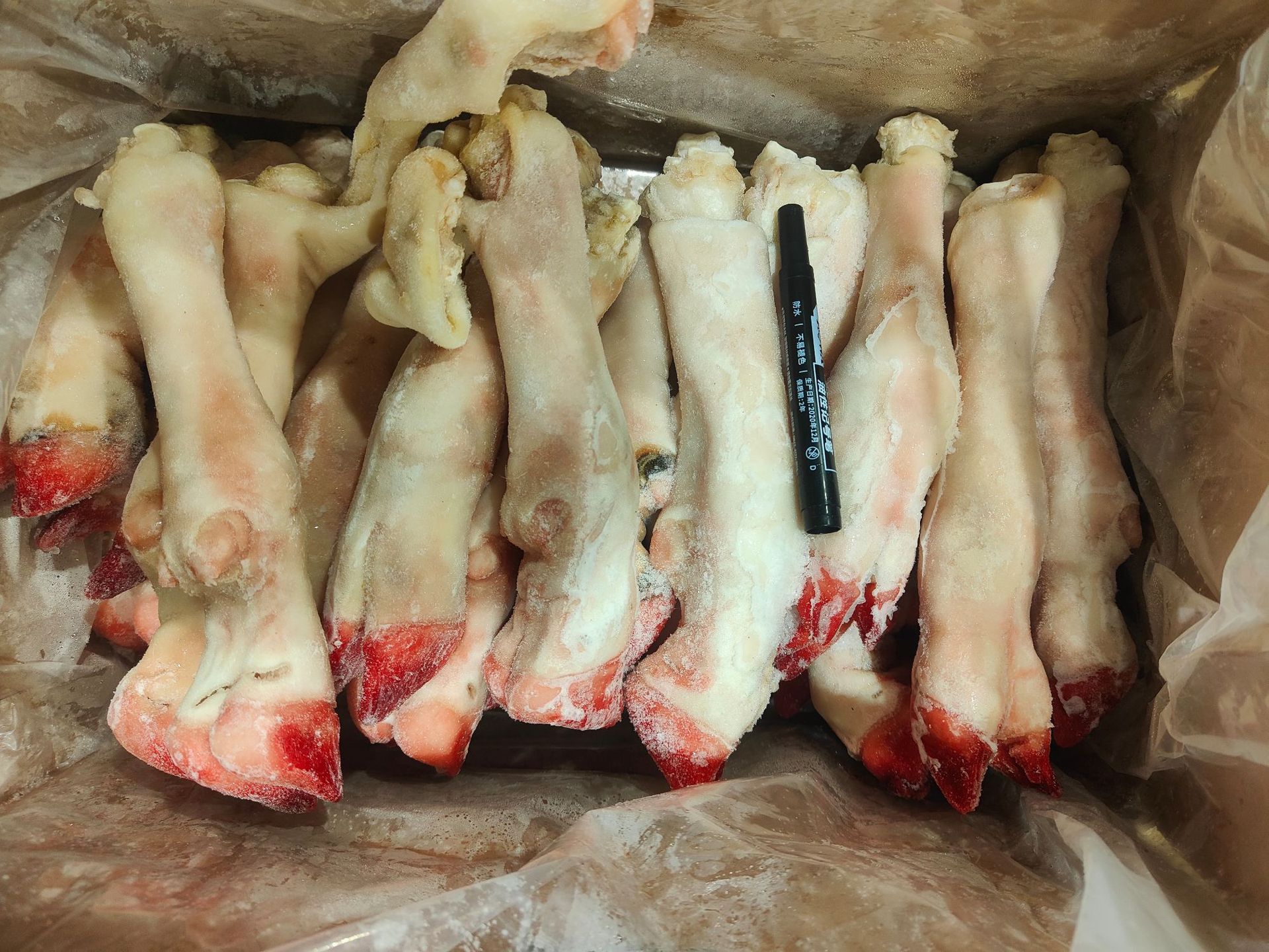 生鲜冷冻批发羊蹄羊脚.毛重19斤/件30~35只 顺丰配送