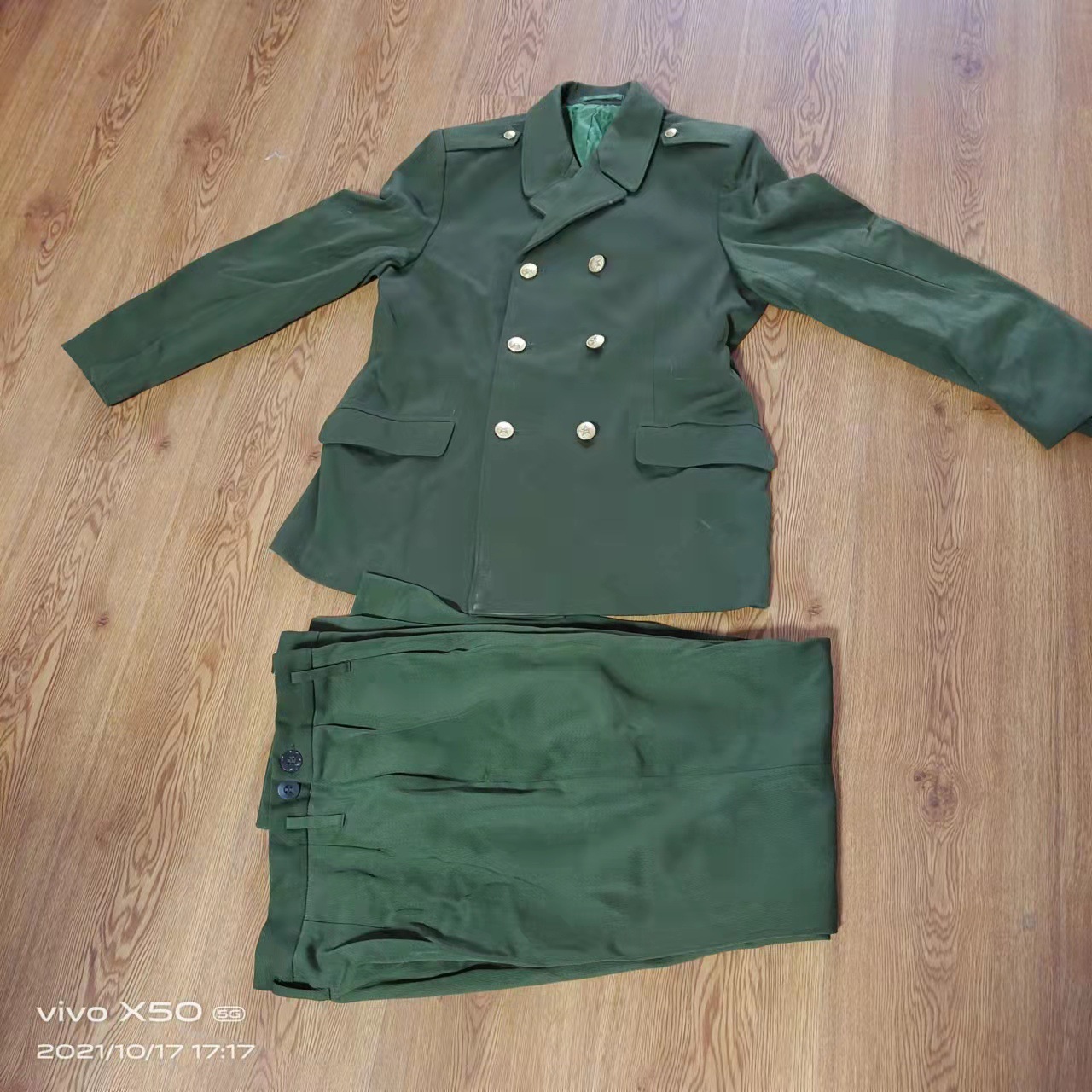 批发87校官马裤呢冬常服老式毛料军装老兵服老年毛呢中山服套装