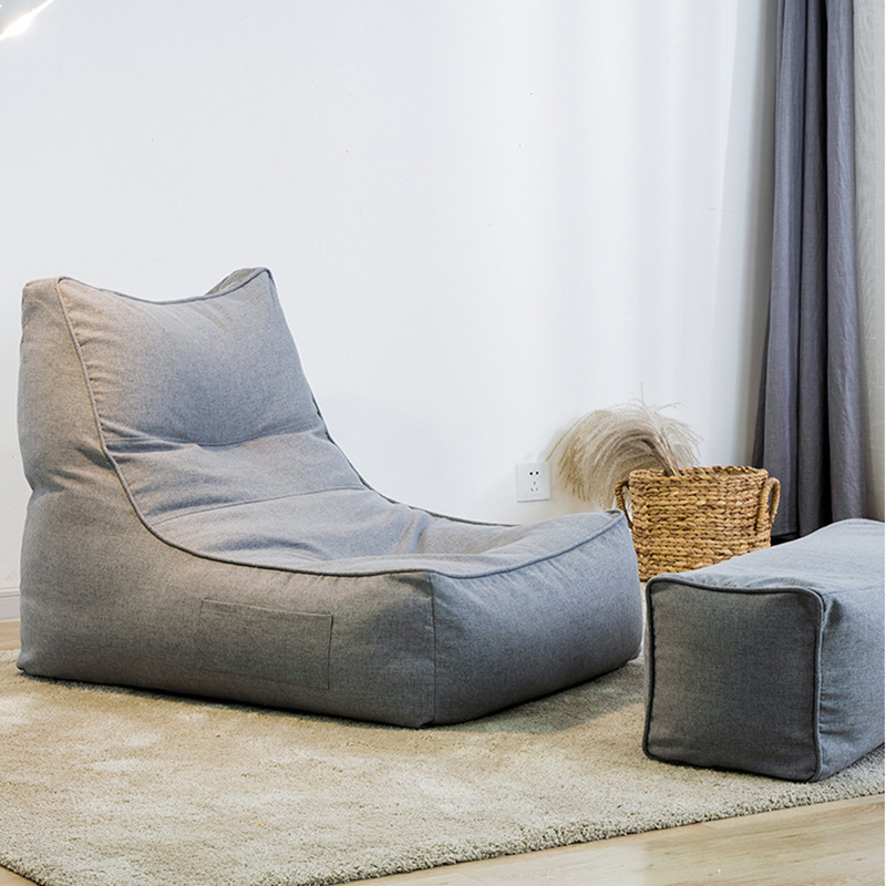 s07客厅豆袋懒人沙发单人休闲布艺榻榻米卧室简约午睡沙发靠背椅