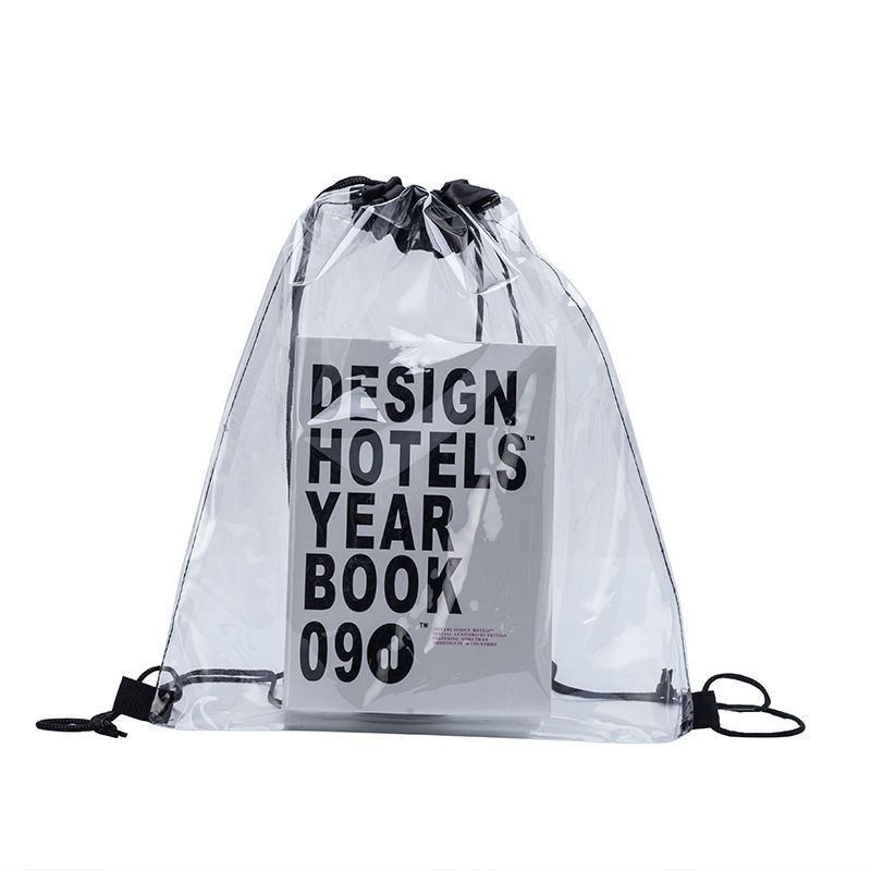 Transparent Backpack Men's High School Large Capacity PVC Plastic Jelly Pu Traveling Bag Dust-Free Bag Beach Waterproof Schoolbag