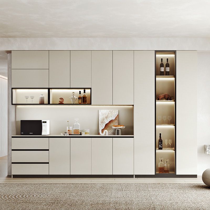 诧寂风酒柜餐边柜一体靠墙轻奢餐厅柜现代简约橱高柜多功能储物柜