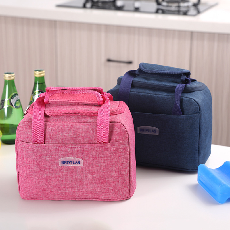 Thickened Lunch Bag Lunch Box Insulated Bag Oxford Cloth Portable Cationic Aluminum Foil Lunch Box Bag with Lunch Bag Lunch Box Bag