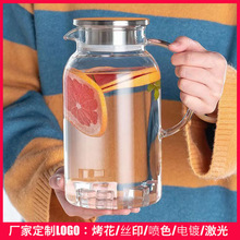 厂家直销1800ml加厚大容量家用玻璃凉水壶商用耐高温冷水壶泡茶壶