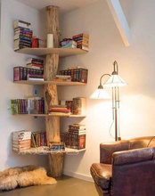 书架落地简约现代简易客厅树形置物架儿童学生组合创意小书柜桌子