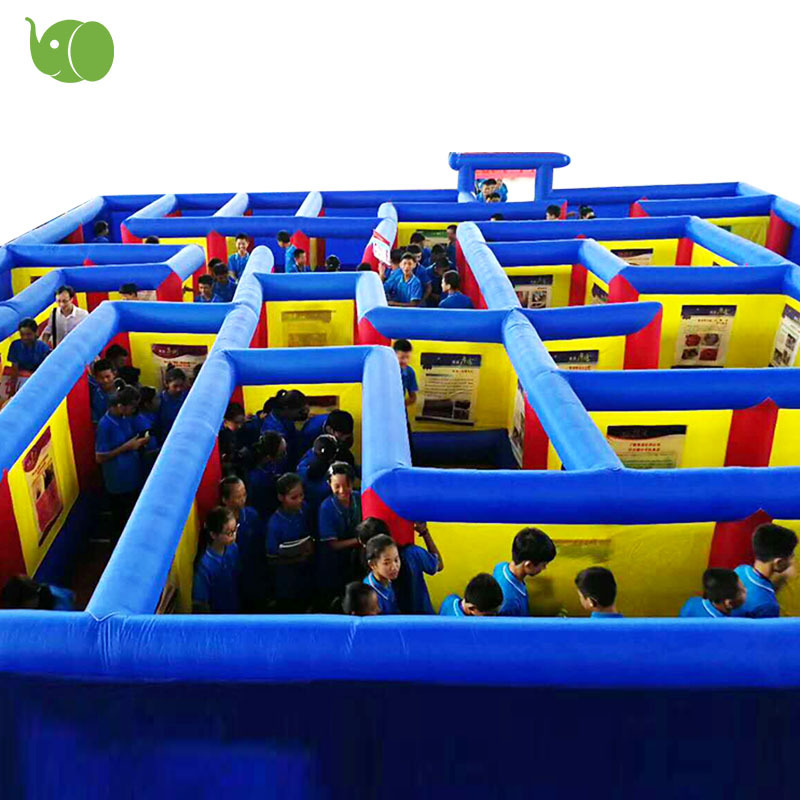 新款大型户外儿童充气迷宫景区公园亲子闯关障碍迷宫游乐设备厂家