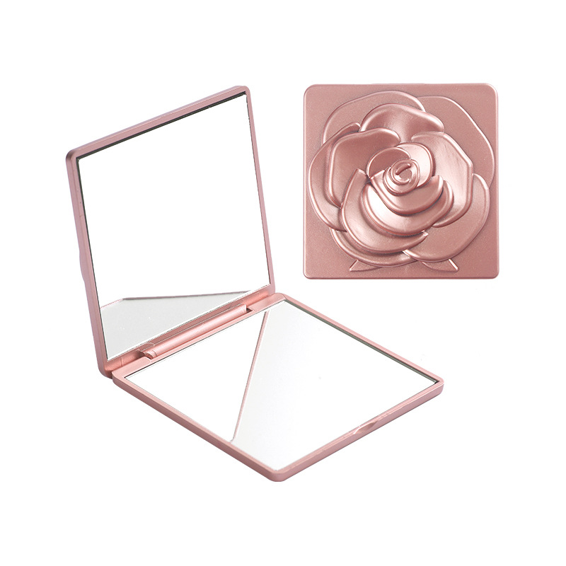 Folding Mirror Wholesale Good-looking Portable Portable Folding Mirror Mini Enlarged Gilding Square Double Mirror