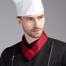 厨师服领巾搭配配饰耐用厨师领巾厨房男时尚红色围巾女三角西餐