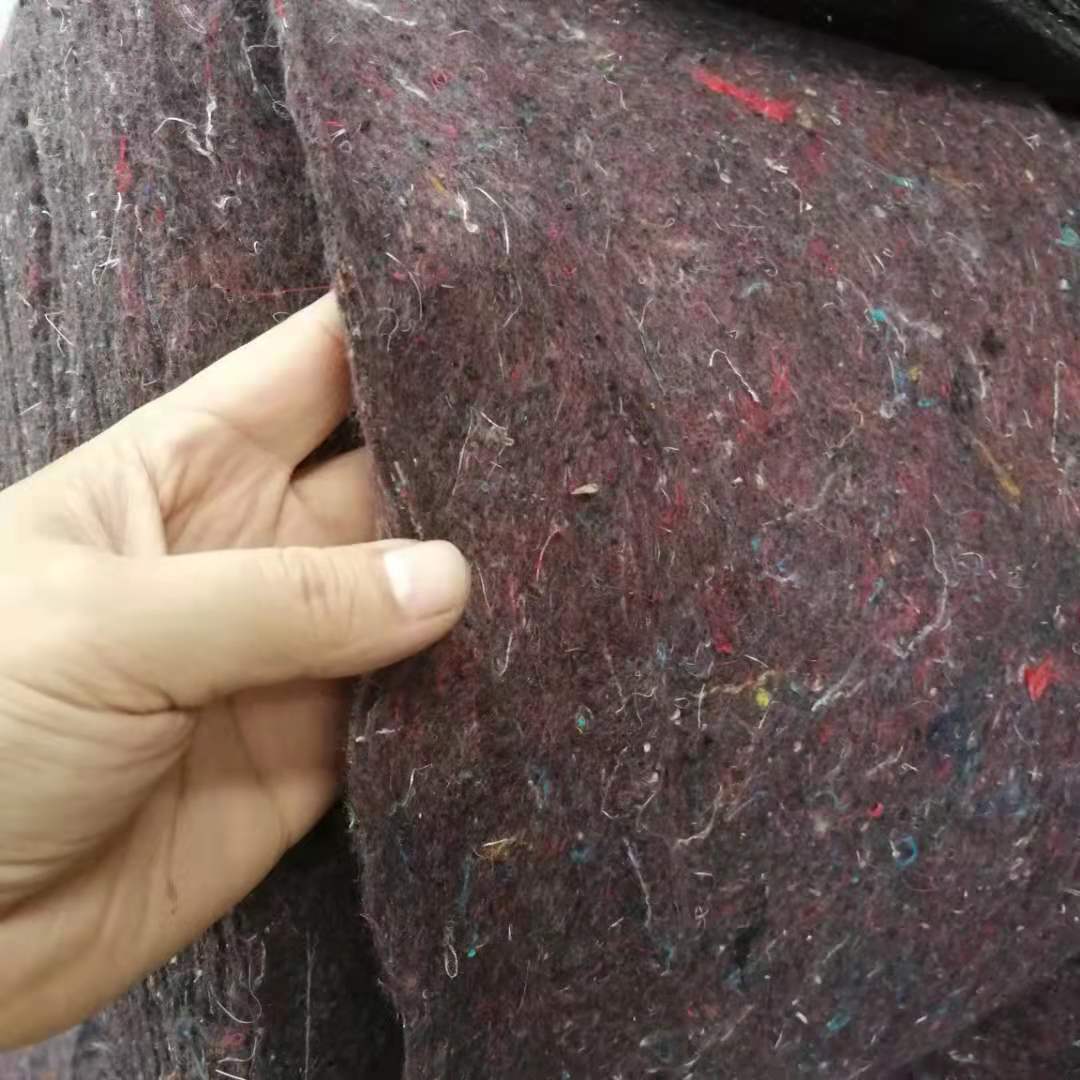 大棚保温毛毡混凝土工程养护毯土工布300克家具物品包装毯黑心棉