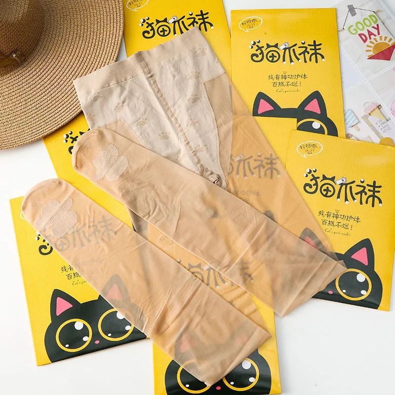 猫爪袜猫爪丝袜夏季任意剪防勾丝猫抓不破连裤袜破洞不抽丝超薄款