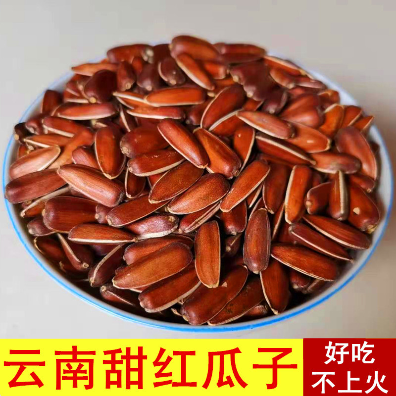 云南特产红皮生瓜子大颗粒山地葵花籽农家自种原味甜糯水果红瓜子
