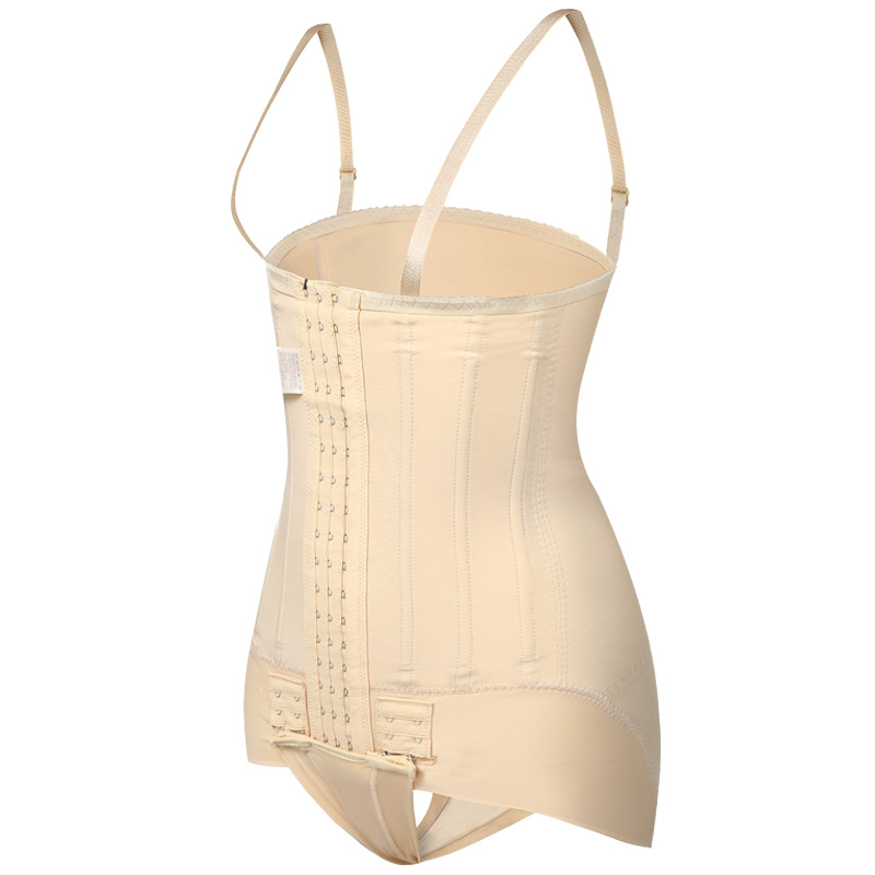 跨境欧美新款7钢骨排扣塑身连体衣收腹裤美体衣束腹收腰连体背心