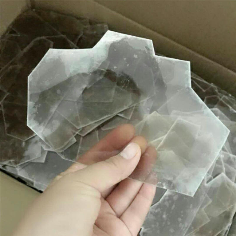 云母片 艺术玻璃用云母片 灰色云母片 透明云母垫片 大片云母岩片