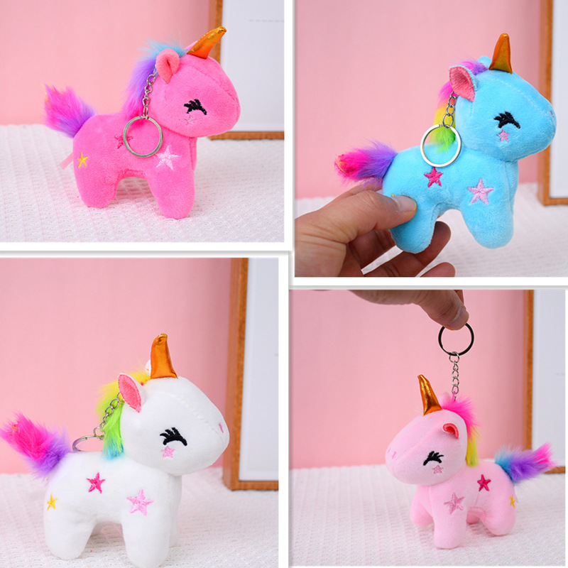 网红独角兽背包挂件男女背包精品挂件抓娃娃机玩具毛绒公仔-阿里巴巴