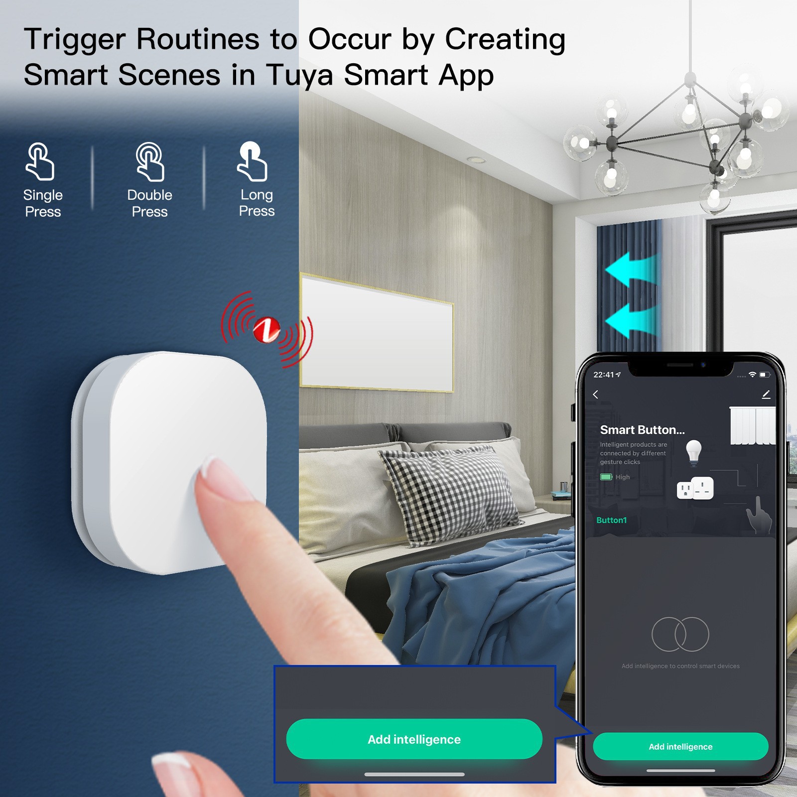 Wireless Zigbee Scene Notepaper Switch Smart Home App Control Linkage ZigBee Smart Switch