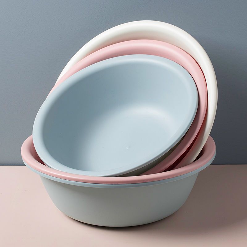 盆子家用 洗脸盆磨砂圆形加厚磨砂塑料洗衣盆洗脚盆学生宿舍脸盆