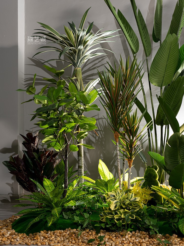 室内假树绿植植物盆栽橱窗角落落地造景观设计装饰摆件仿真绿植假树