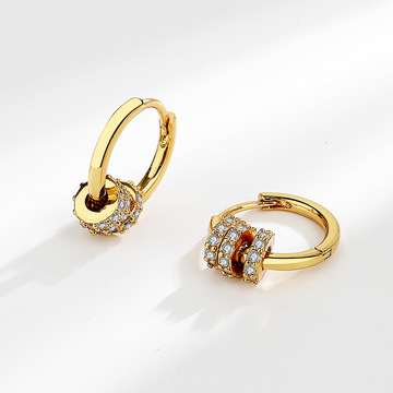 耳扣女纯银耳圈小圈圈耳环女纯银耳环2020新款潮耳钉简约冷淡风